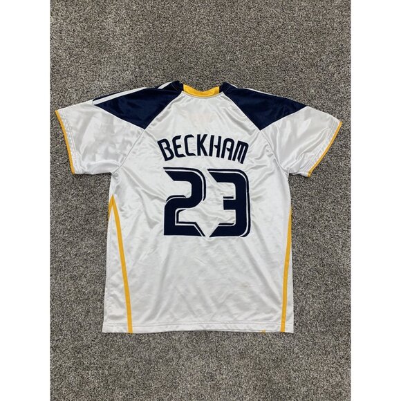 Vintage MLS Los Angeles Galaxy David Beckham Soccer Jersey XL Stitched Herbalife - Picture 6 of 8
